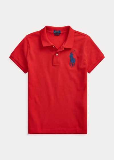 Camisa Polo Polo Ralph Lauren Mujer Rojos - Skinny Fit Big Pony - CXIKG8750